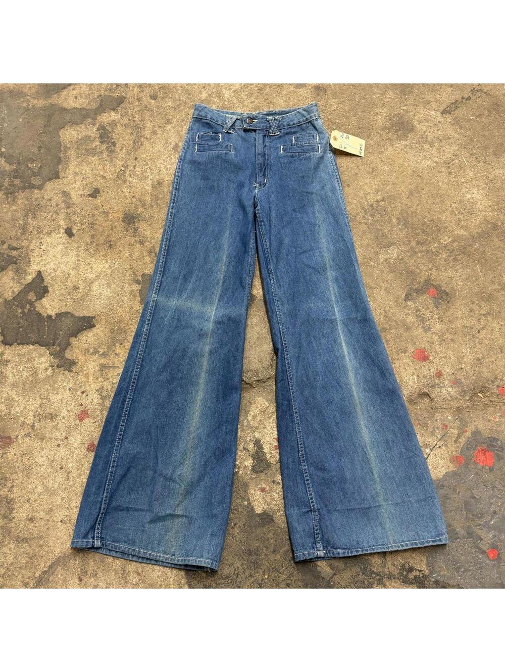 Vintage 70s High-Rise Flare Bell Bottom Jeans XS